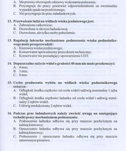 Wózki jezdniowe - zagadnienia egzaminacyjne