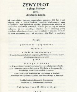 Żywy płot z głogu białego - Reprint 1844