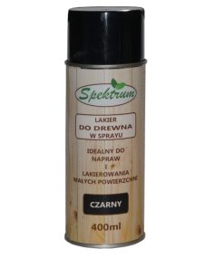 Lakier do drewna w sprayu - czarny - SPEKTRUM