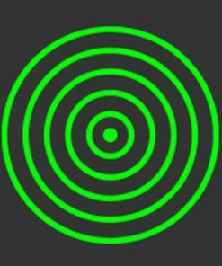 Laser liniowy Laserglow 20mW koncentryczne koła - zielony