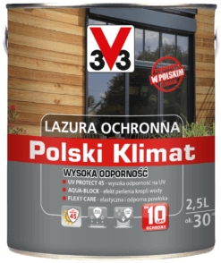Lazura ochronna Polski Klimat- wysoka odporność V33